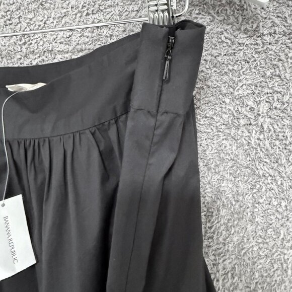 Banana Republic Stretch Cotton Poplin Circle Skirt Black Size 12 NWT - Picture 8 of 8